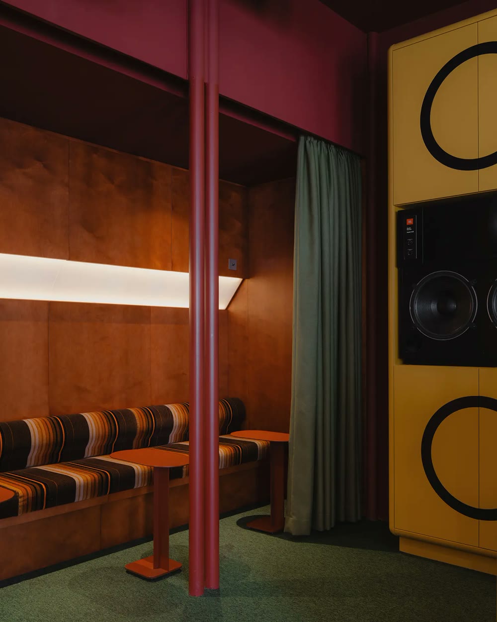 Wood-panelled lounge compartment at Esthetic Joys Embassy